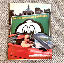 MICHELIN RADIAL TYRES 1970s - FRAMEABLE COLLECTIBLE ORIGINAL CLASSIC CAR ADVERT