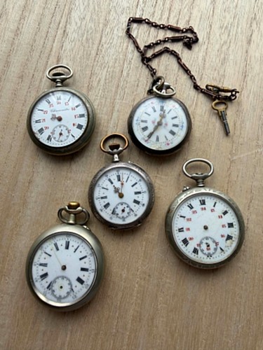 Antique pocket watch job lot - job,