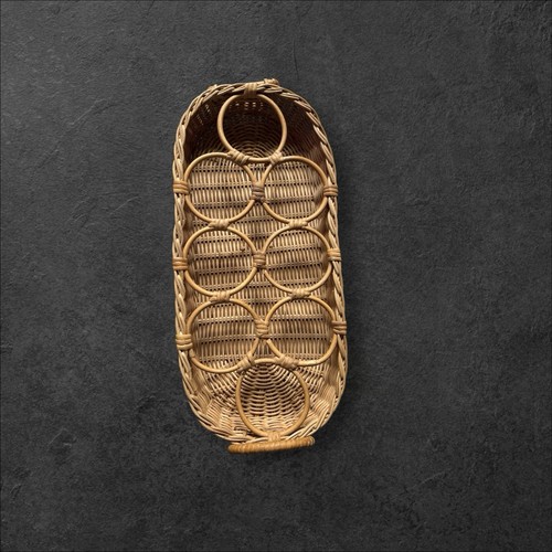 Vintage wicker serving - wicker,