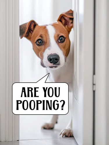 Dog are you pooping funny - you,