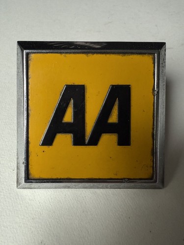 Vintage car grille badge - aa,