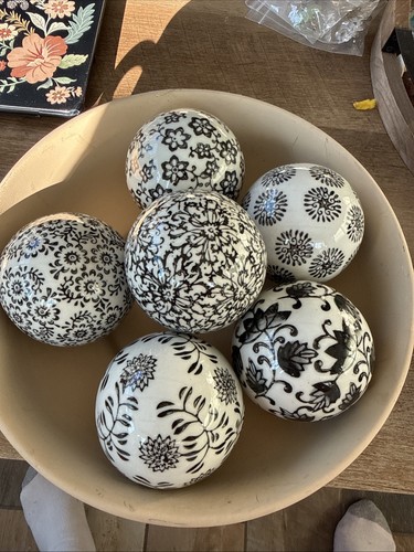 Black white lot floral - lot, 6