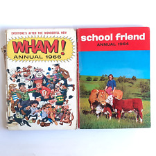 Wham! Annual 1966 (First Issue) & School Friend 1964, Hardback Childrens Comics