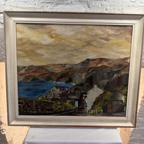 Large signed oil board - large,