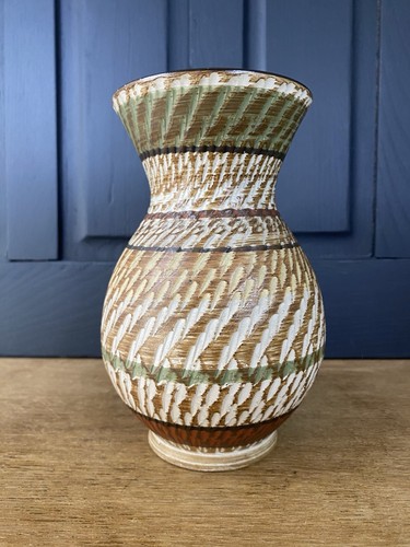 Vintage german stoneware vase - vintage,