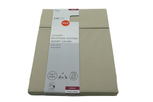Home single beige duvet - m&s,