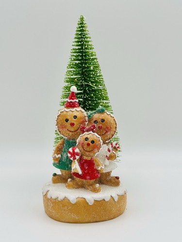Gingerbread family lit - gingerbread, w/
