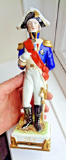 LARGE DRESDEN SCHEIBE ALSBACH NAPOLEONIC PORCELAIN MILITARY FIGURE MARSHAL NEY