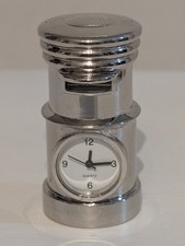 Mini Post Box Desk Clock Metal