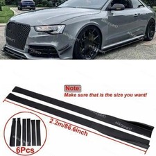 Side Skirts Extension Rocker Panel Splitter Lip For Audi A1 A3 A4 A5 A6 A7 A8 UK