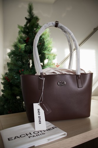 Brown leather tote bag 100 - leather,