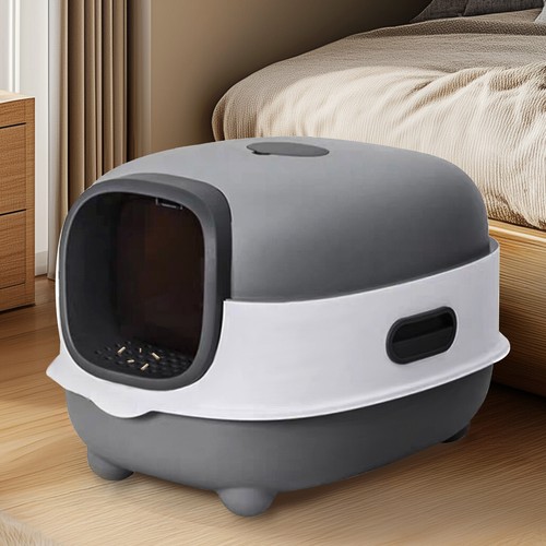 Hooded cat litter enclosed - cat,