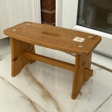  Small STOOL Seat Wooden-H 21 X L  38 by 18.5cm