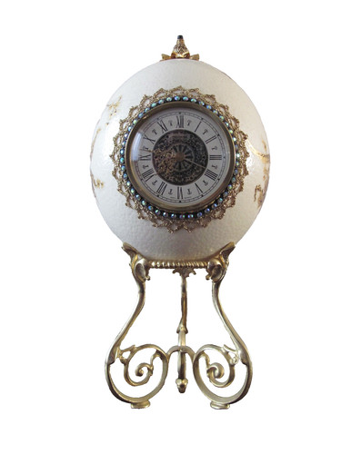 Ostrich egg clock elegant - egg,