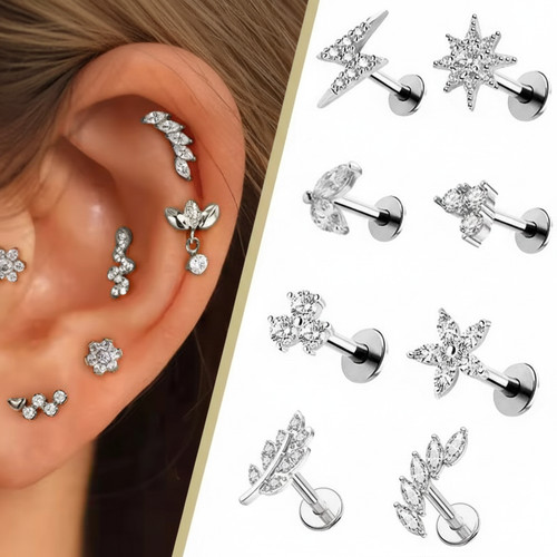 Labret lip piercing - piercing, ring
