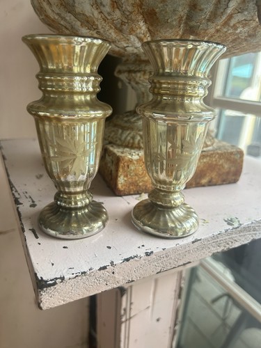 Pair petite antique mercury - pair, of