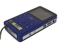 JVC GC-FM1AE Blue HD Pocket Camcorder Compact Flip Video Camera