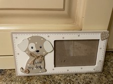 Photo Frame / I Love My Dog With Frame Hanger In Cream And Pale Brown