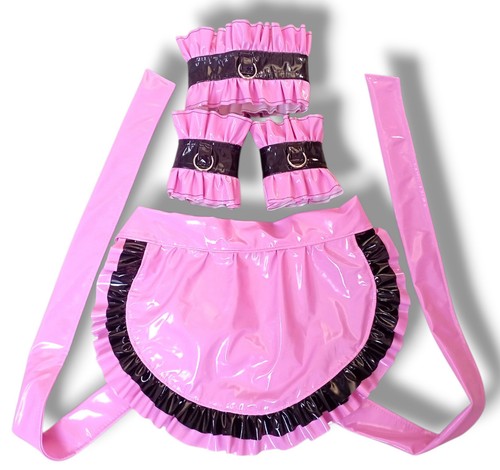 Pvc french maid costume set - maid,