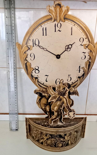 Vintage cherub clock - vintage,