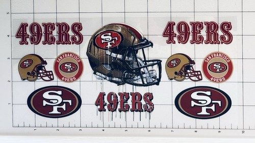 49ers dtf transfer sticker - uv,