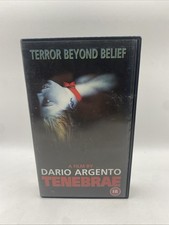 Tenebrae VHS POST CERT PAL Video Nasty English Video Very Rare Horror/Terror