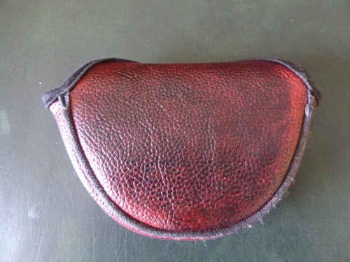 Burnished faux leather mallet - leather,
