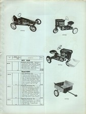 1962 PAPER AD Toy pedal car