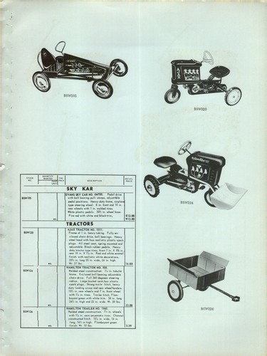 1962 paper toy pedal car - 1962, ad