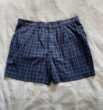 Men’s St. Michael Blue Plaid Shorts - Size 36” Waist - Marks & Spencer