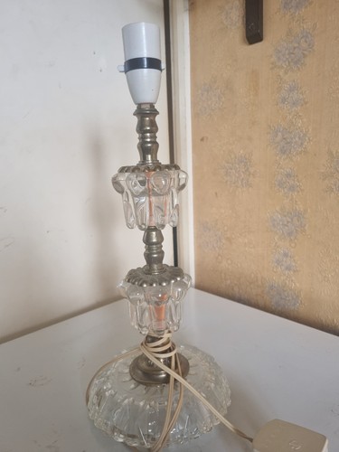Vintage cut glass and brass