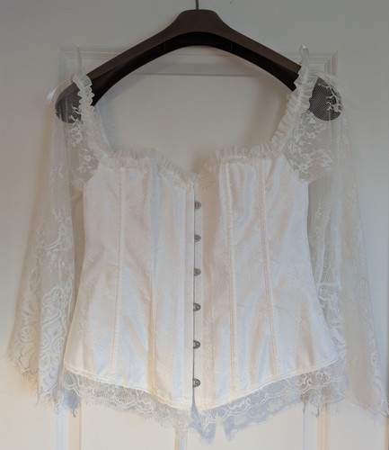 White lacy corset - white,