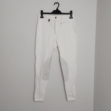 Pikeur Riding Trousers Womens Size 42 White Cotton Blend Stretch