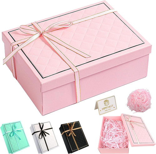 Pink gift box with - gift, lids