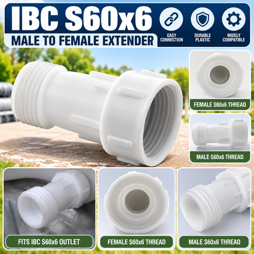 Ibc tank outlet - outlet, extender