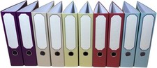 10-PACK Heritage 75mm Lever Arch Files Folders A4 5 Assorted Retro Mixed Colours