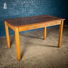 Mid Century Oak School Science Lab Table – 5 Feet Long