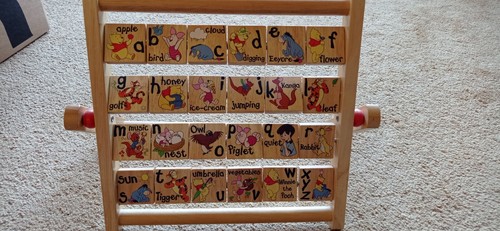 Alphabet pooh bear - pooh, wooden