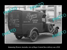 OLD LARGE HISTORIC PHOTO KATANNING WESTERN AUSTRALIA ROGERS STORE VAN c1930 1