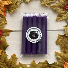 Witches Spell Candles Pack of 5 Purple 10cm tall  Altar ~ Ritual ~ Wicca ~ Pagan