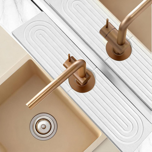 Stone faucet mat for kitchen - faucet,