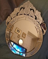 Vintage Style Etched & Bevelled Edge Venetian Style Ornate Wall Mirror Elegant