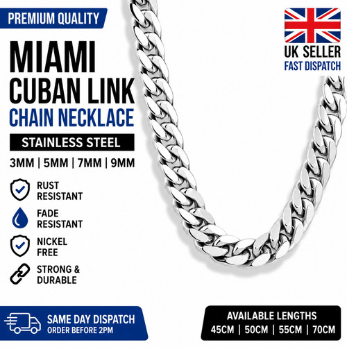 Silver miami cuban link - silver,