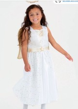 Brand new Nativity Angel Fancy Dress Costume with wings & headband  3-4 years