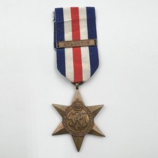 Genuine WW2 France & Germany Star Medal With Atlantic Clasp Bar