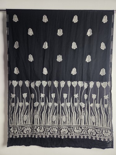 Large black indian shawl - indian,