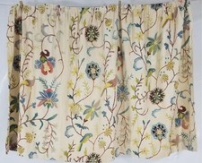 Antique Jacobean Inspired Floral Kashmiri Crewel Work Curtain 188x100cm 