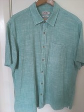 Men's Fabindia Summer Bush Shirt, Green, Turquoise, Medium, VGC