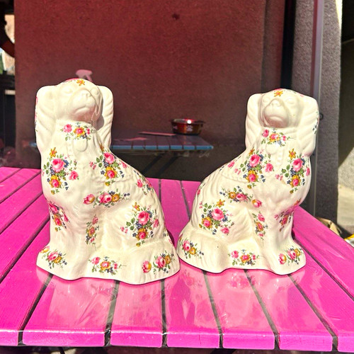 Vintage pair staffordshire - pair,