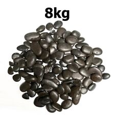 8kg Decorative Natural BLACK PEBBLES Stones Chippings Gravel HOME GARDEN Rocks